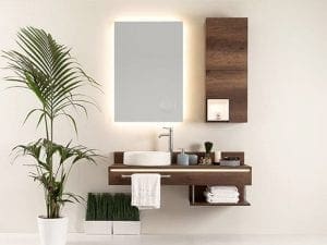 warmteshop infraroodverwarming in spiegel met led verlichting ledverlichting badkamer