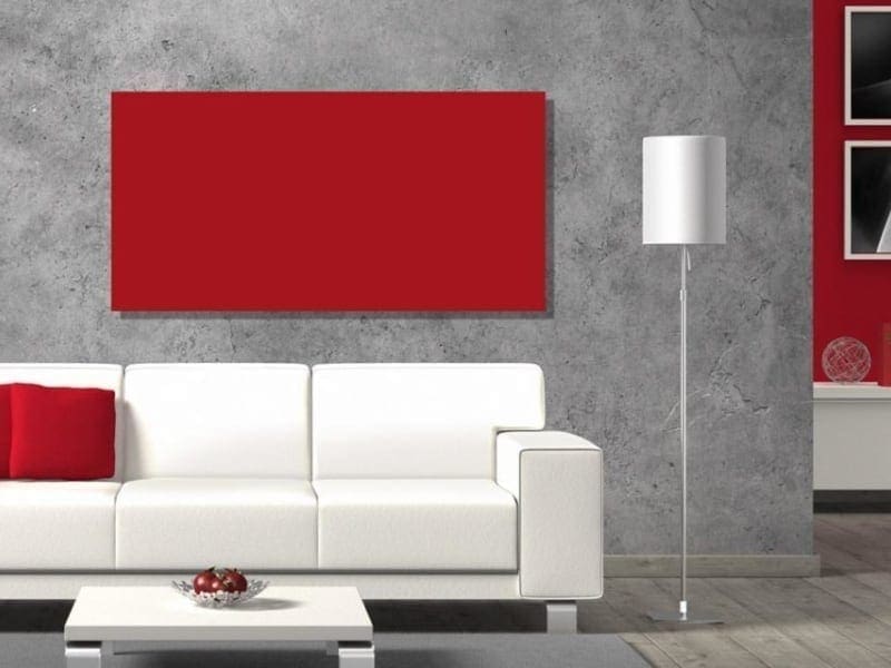 warmteshop warmtepaneel rood woonkamer