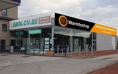 Warmteshop Stekene infrarood verwarming winkel showroom