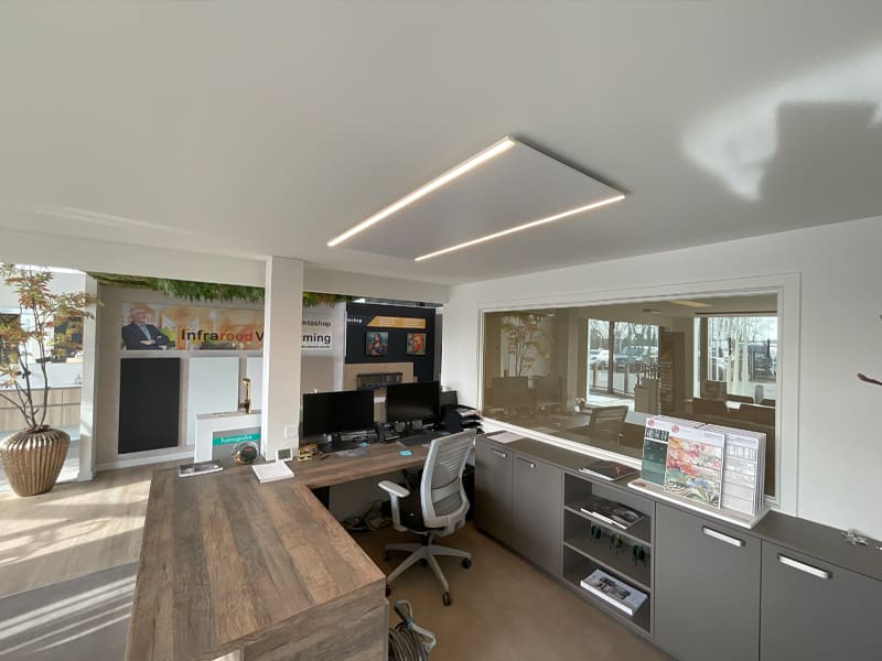 Plafond infrarood verwarming met LED