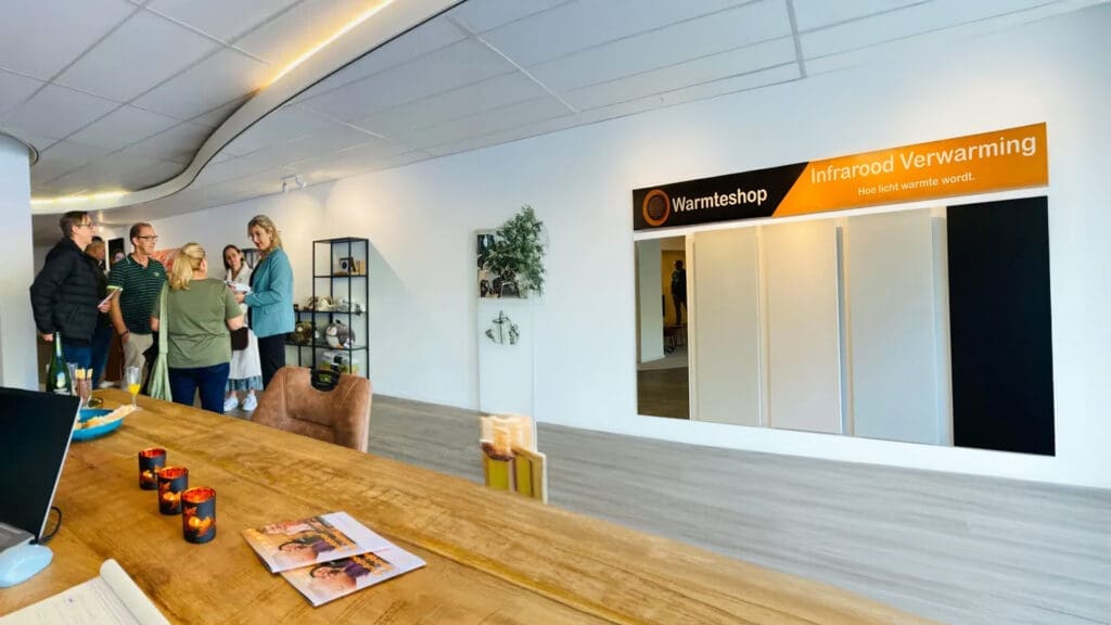 Infrarood verwarming showroom Turnhout