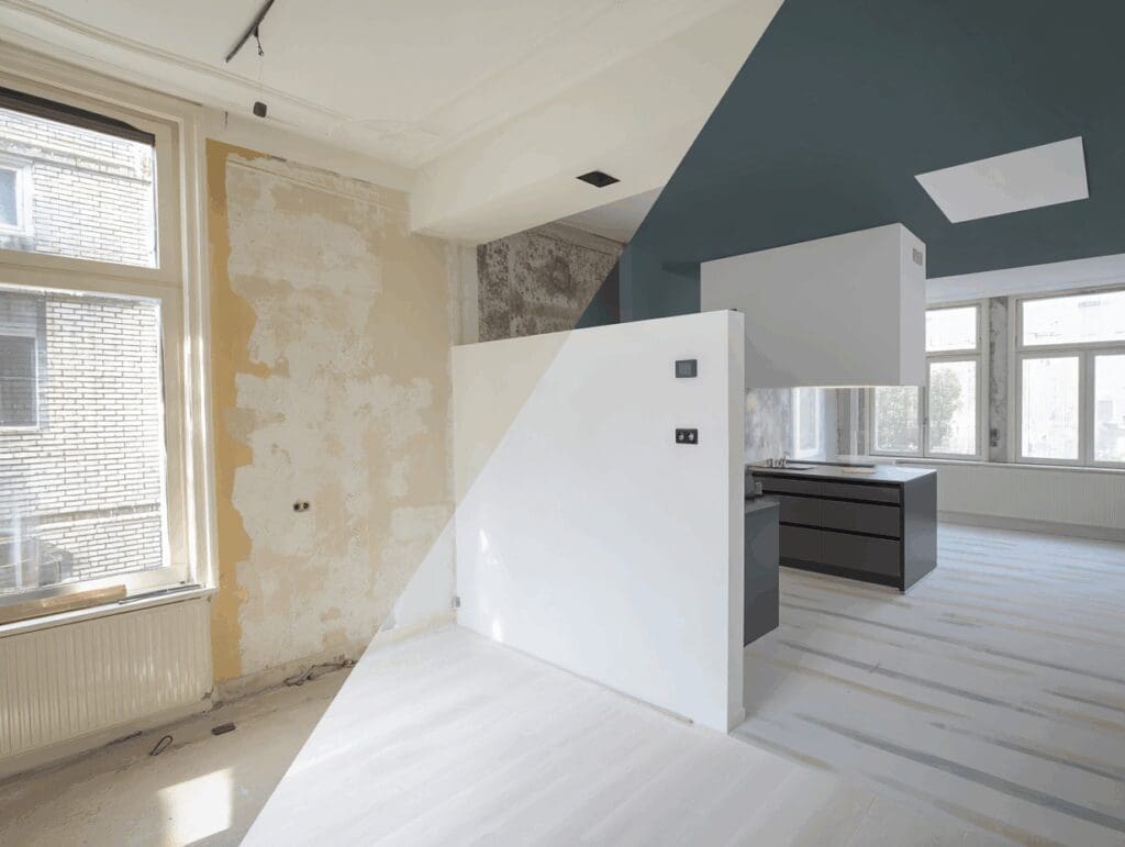 infrarood verwarming renovatie woonkamer energiezuinig