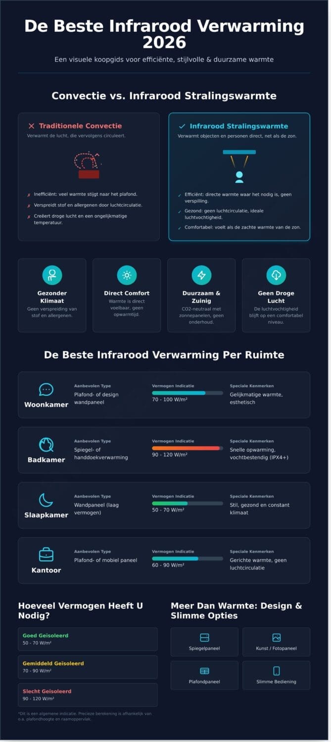 Beste Infrarood Verwarming 2026: De Ultieme Koopgids