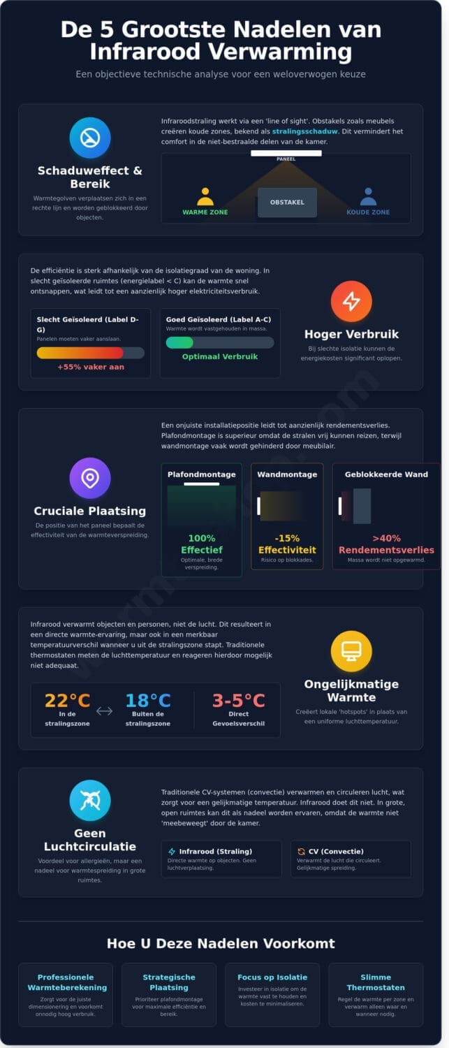 Infrarood verwarming nadelen: Een eerlijk en diepgaand overzicht voor 2026