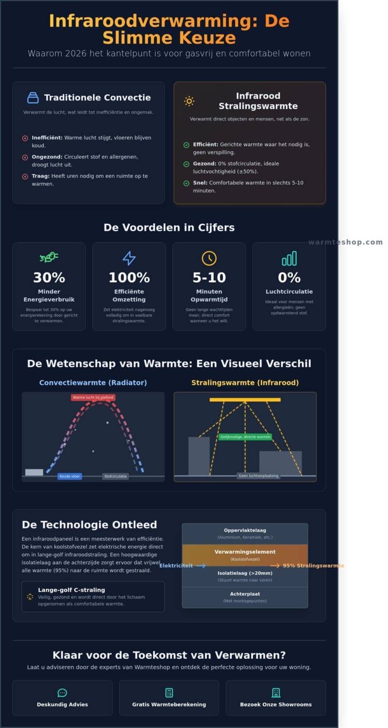 Infraroodverwarming kopen in 2026: De complete gids voor slimme en duurzame warmte