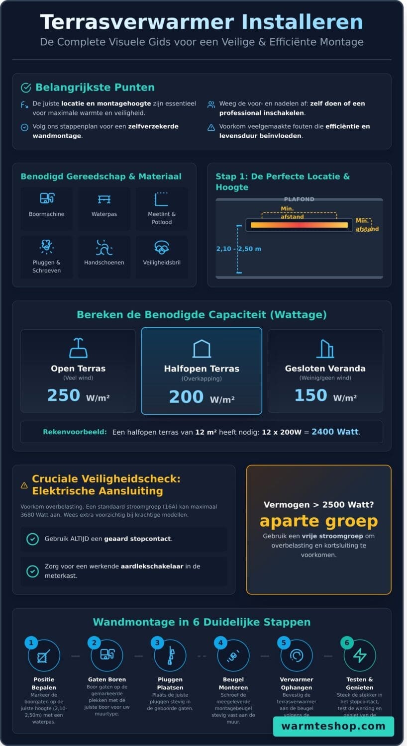 Terrasverwarmer Installeren: De Complete Handleiding voor 2026